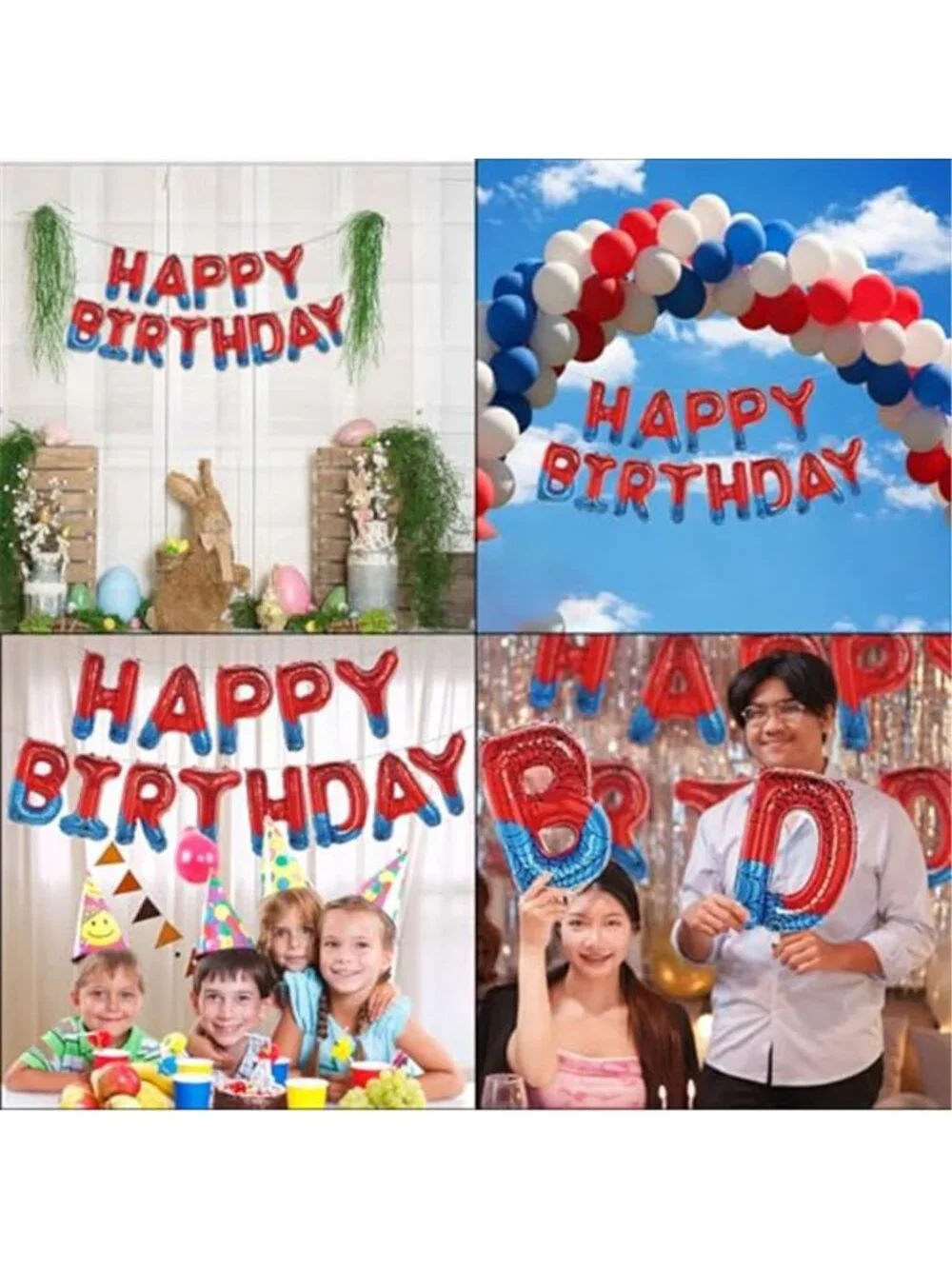 Spiderman Happy Birthday Balloons Superhero Party Decorations Kids 16 Inch Foil